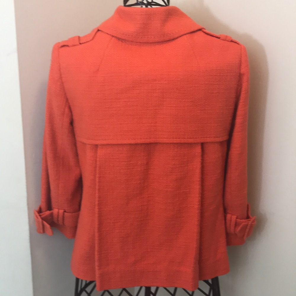 Etcetera Orange 4-Button Jacket 4-Pockets Size 4 - image 6